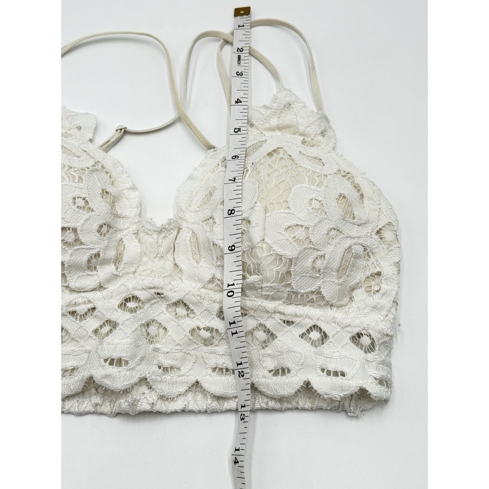 Boho Lace Bralette Crop Top Cream Festival Cottagecore Romantic S - Picture 6 of 6